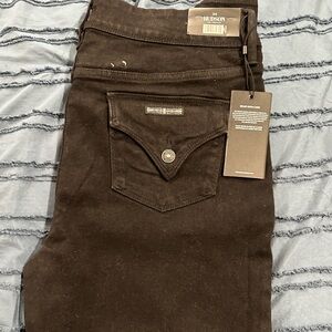 Hudson Jeans Black Slim Stretch Pants with Flap Pocket